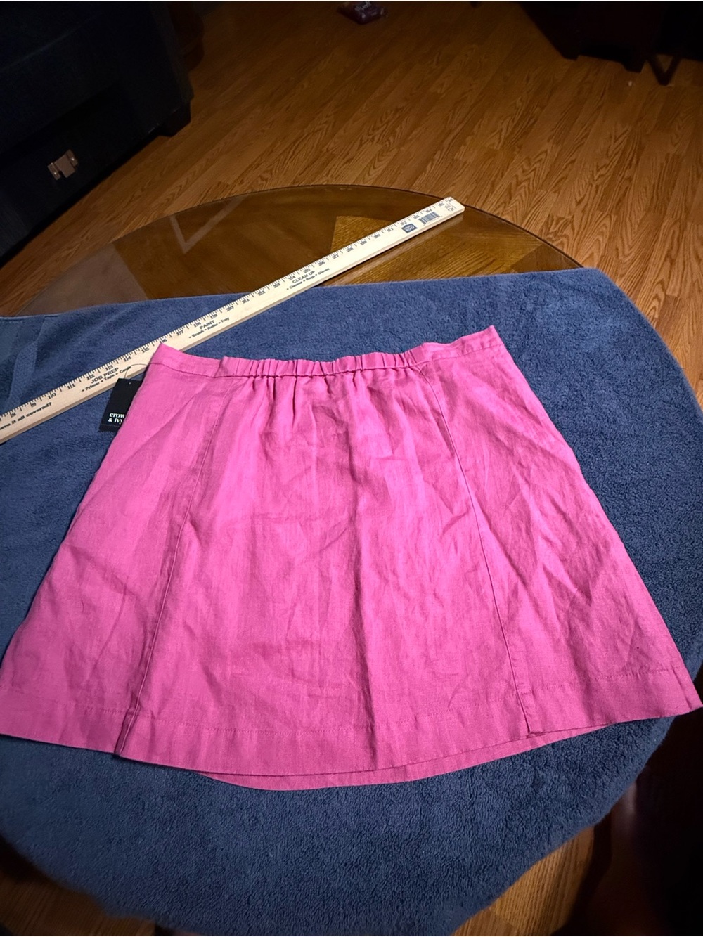 Crown & Ivy Pink Linen Blend  A Line Mini Skirt Size M